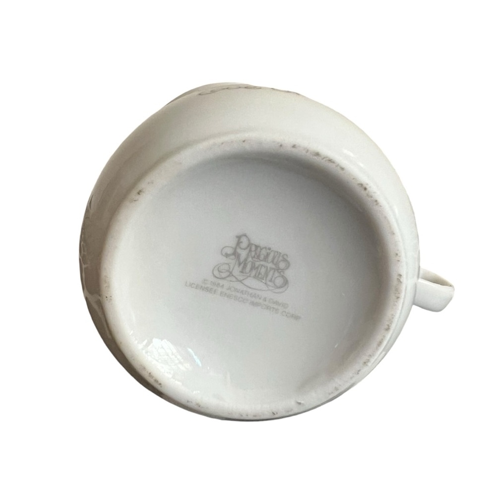 Enesco Precious Moments Love Lifted Me Coffee Tea Mug Heart Shaped Handle - Picture 3 of 4